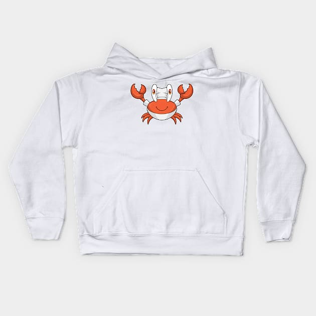 Crab as Cook with Cooking hat Kids Hoodie by Markus Schnabel